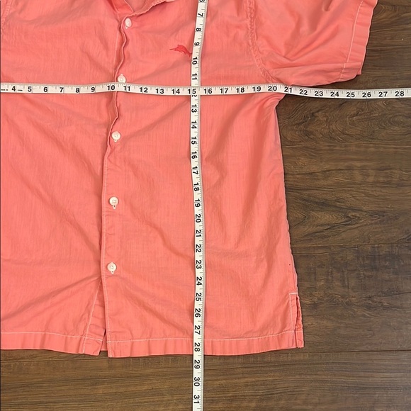 Tommy Bahama 100% Cotton Orange Casual Button Down Shirt - Picture 8 of 11